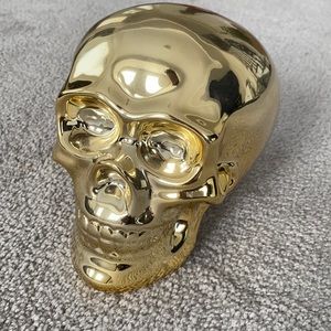 Gold Skull Money Bank. Piggy Bank